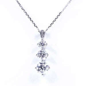 3-Stone Moissanite Necklace