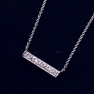 Moissanite Bar Necklace